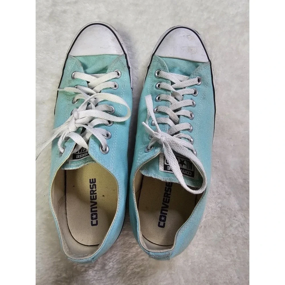Converse All Star Mens Size 10 Mint Green Canvas‎ Sneakers - Picture 5 of 12